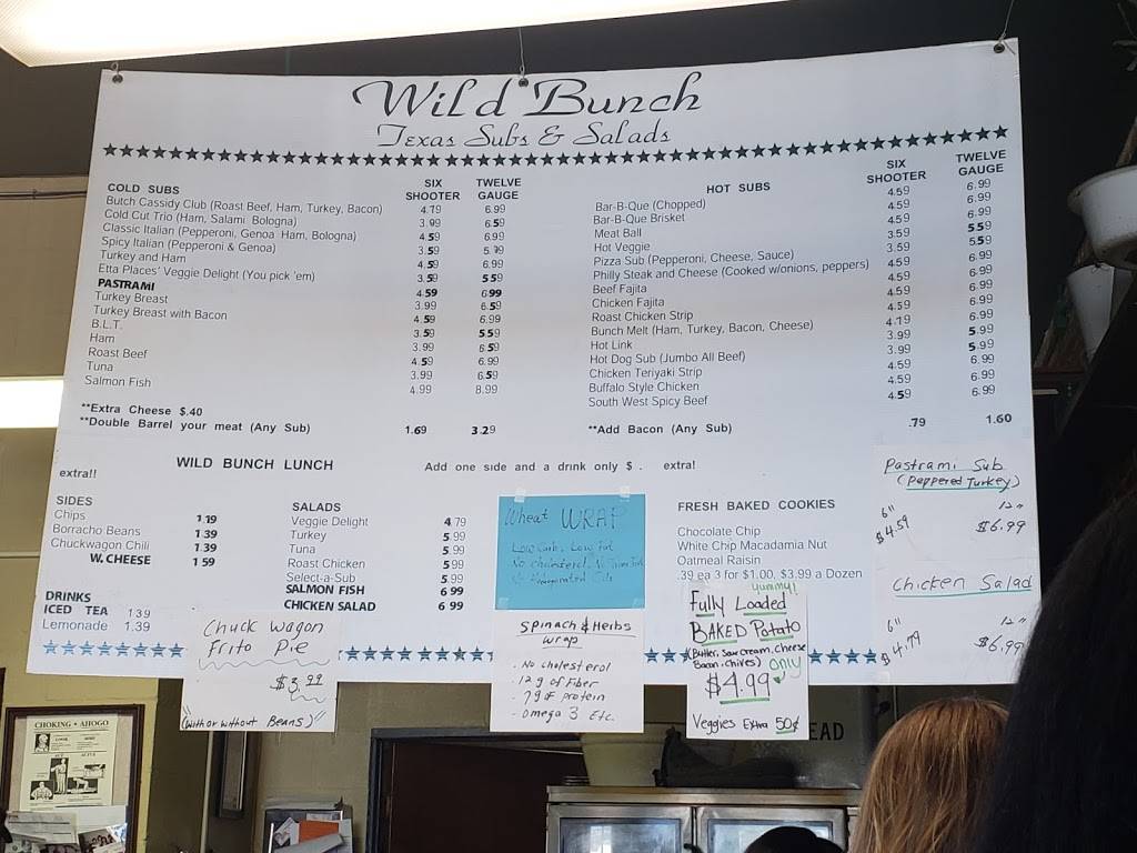 Wild Bunch Sub Shop | restaurant | 101 S Jennings Ave # 102, Fort Worth, TX 76104, USA | 8173359453 OR +1 817-335-9453