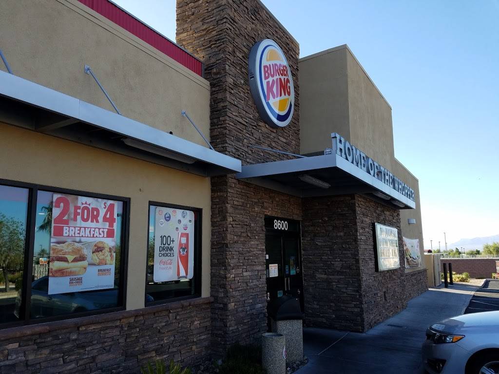 Burger King | restaurant | 8600 W Cheyenne Ave, Las Vegas, NV 89129, USA | 7026456078 OR +1 702-645-6078
