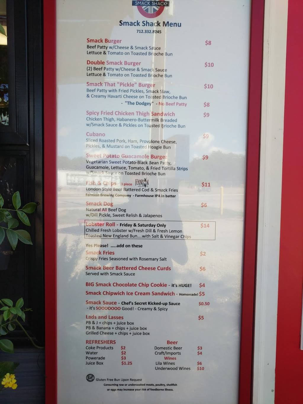 Smack Shack | restaurant | 1302 US-71, Okoboji, IA 51355, USA | 7123328245 OR +1 712-332-8245