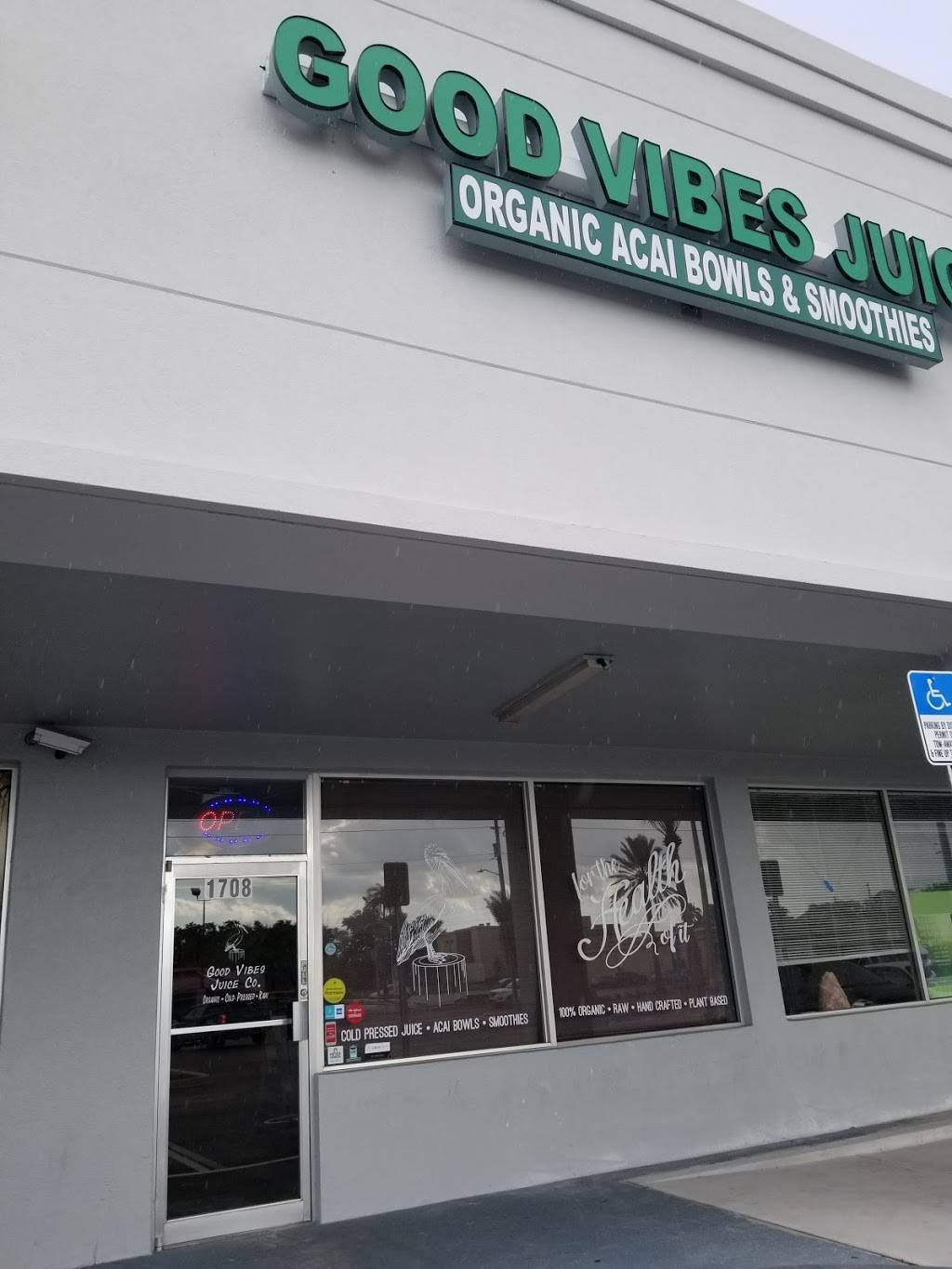 Good Vibes Juice Co. | restaurant | 1708 Missouri Ave N, Largo, FL 33770, USA | 7273144188 OR +1 727-314-4188