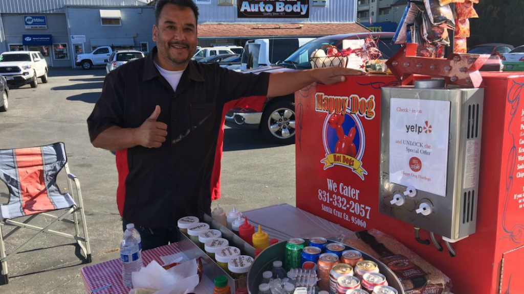 Happy Dog Hot Dogs | meal takeaway | Auto Body Parking lot, 324 River St, Santa Cruz, CA 95060, USA | 8313322057 OR +1 831-332-2057
