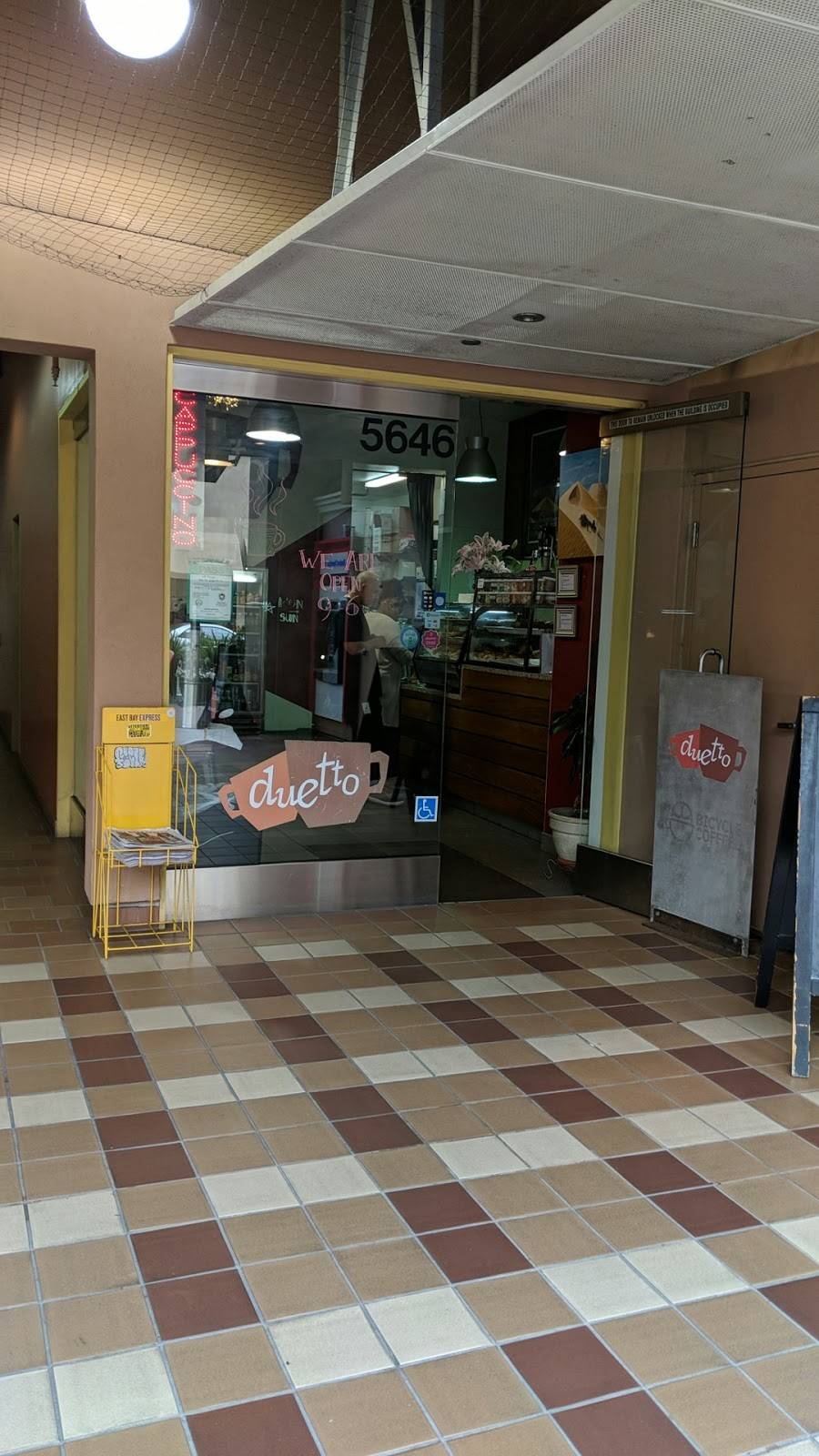 Caffe Duetto | cafe | 5646 Bay St, Emeryville, CA 94608, USA | 5105941349 OR +1 510-594-1349