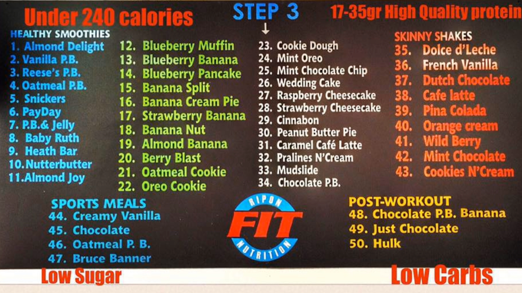 Ripon Fit Nutrition | restaurant | 467 N Wilma Ave #4, Ripon, CA 95366, USA | 2098887971 OR +1 209-888-7971