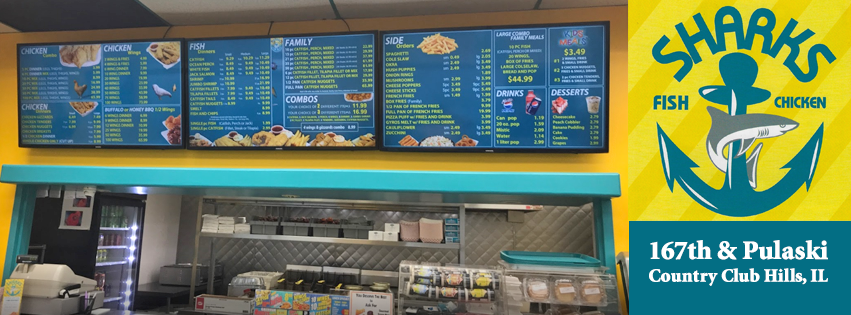 Sharks 167th - Country Club Hills, IL | restaurant | 4241 167th St, Country Club Hills, IL 60478, USA | 7089220222 OR +1 708-922-0222