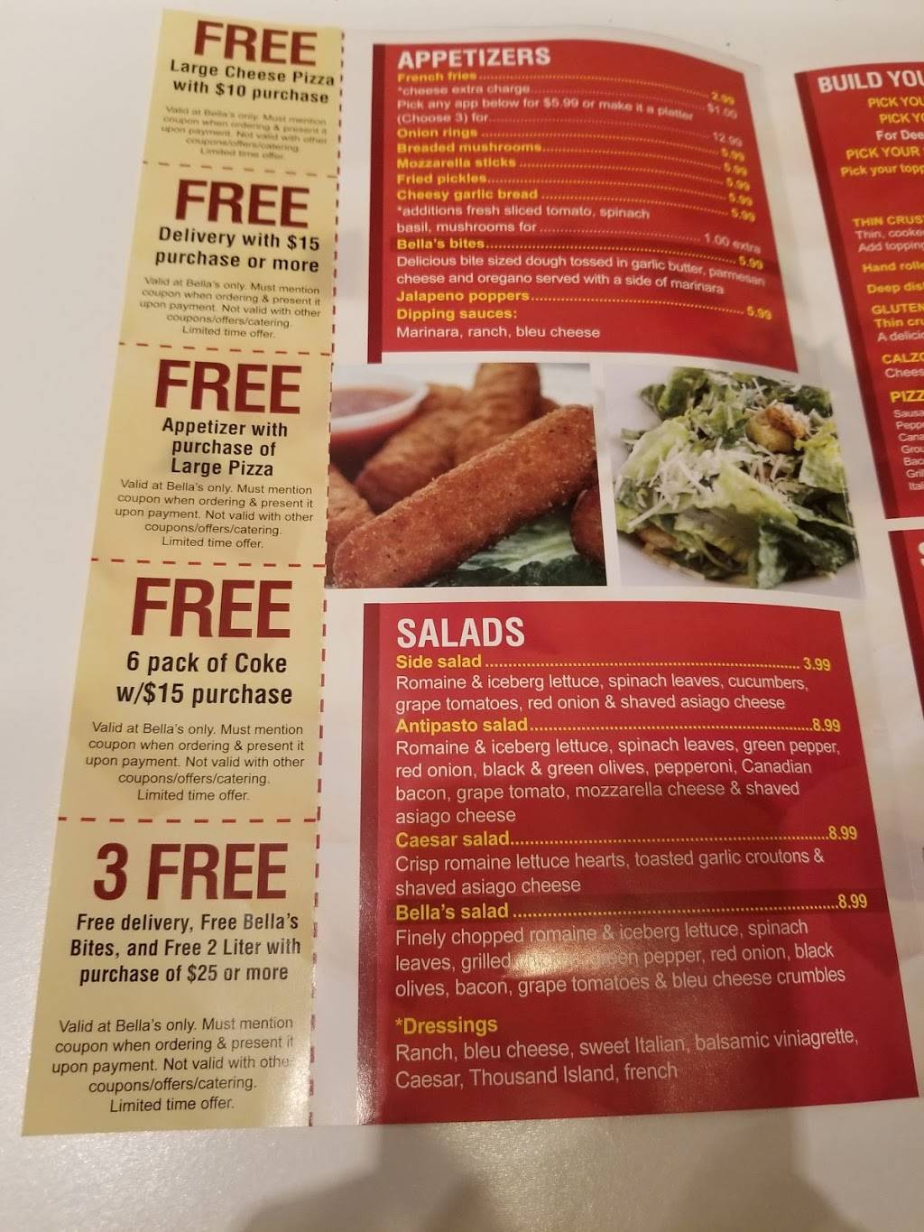 Bella’s | restaurant | 1045 Fountain View Dr, Carol Stream, IL 60188, USA | 6305801888 OR +1 630-580-1888