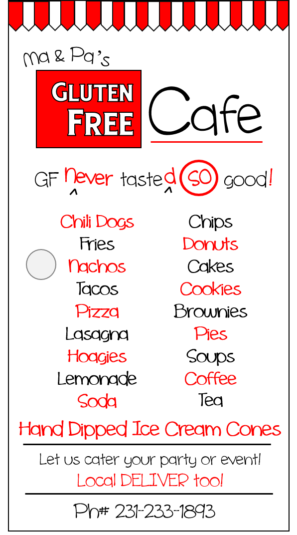 Gluten Free Cafe | restaurant | 8852 N Quarterline Rd, Free Soil, MI 49411, USA | 2312331893 OR +1 231-233-1893