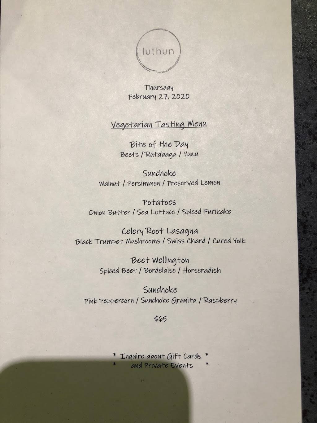 Luthun | restaurant | 432 E 13th St, New York, NY 10009, USA | 6464549484 OR +1 646-454-9484