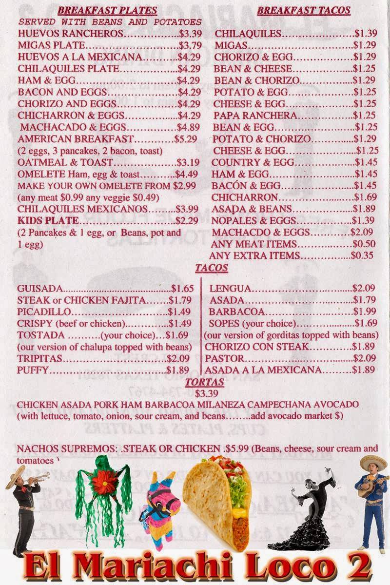 El Maria Chi Loco | restaurant | 3307 Hillcrest Dr, San Antonio, TX 78201, USA | 2107344767 OR +1 210-734-4767