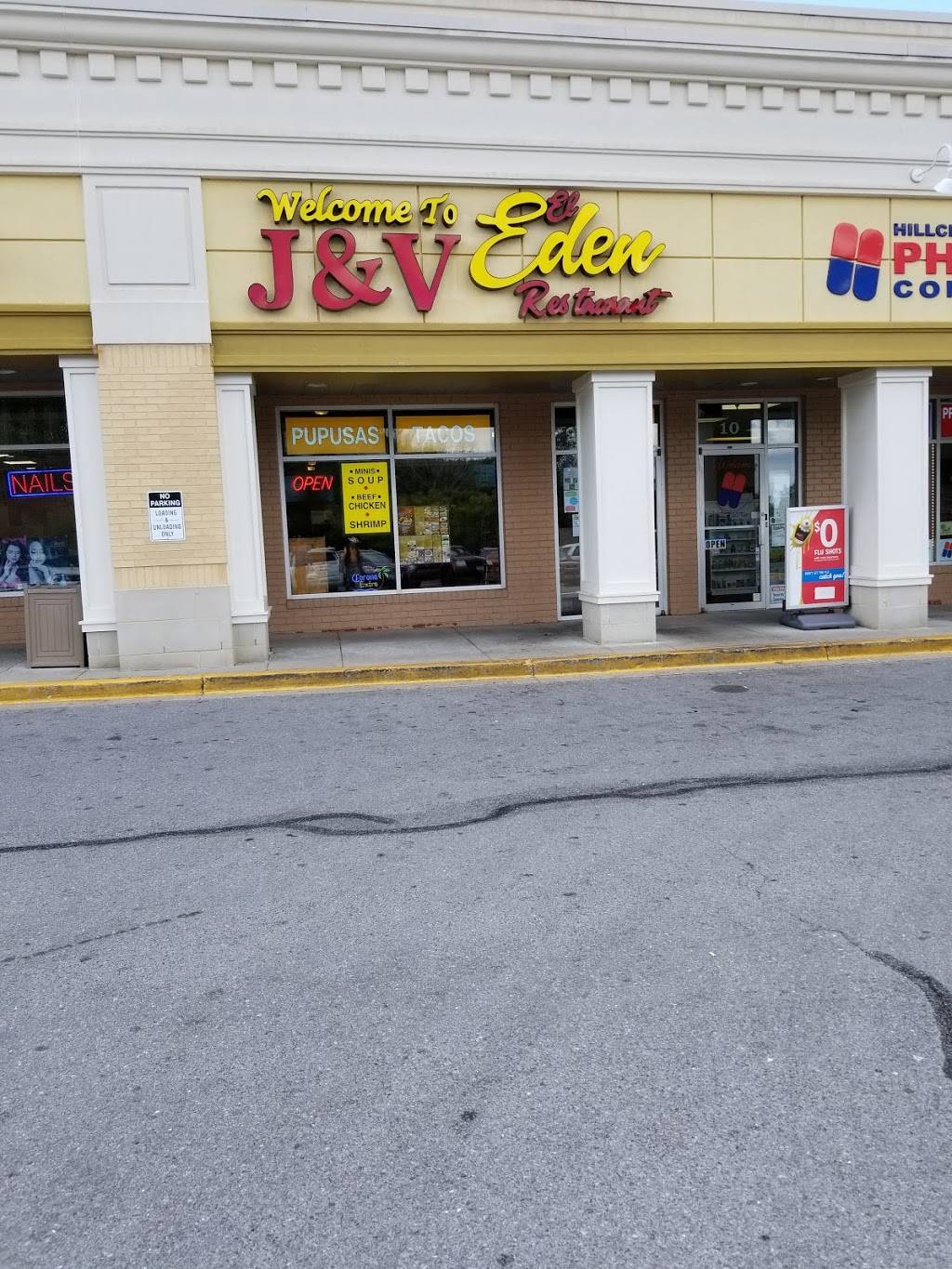 J&V El Eden Restaurant | restaurant | 1080 W Patrick St #9, Frederick, MD 21703, USA | 2406265901 OR +1 240-626-5901