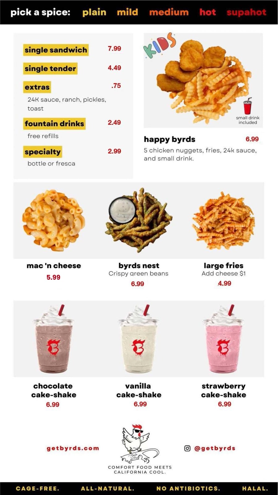 Byrds Hot Chicken Oak Lawn | restaurant | 6256 W 95th St, Oak Lawn, IL 60453, USA | 9789541854 OR +1 978-954-1854