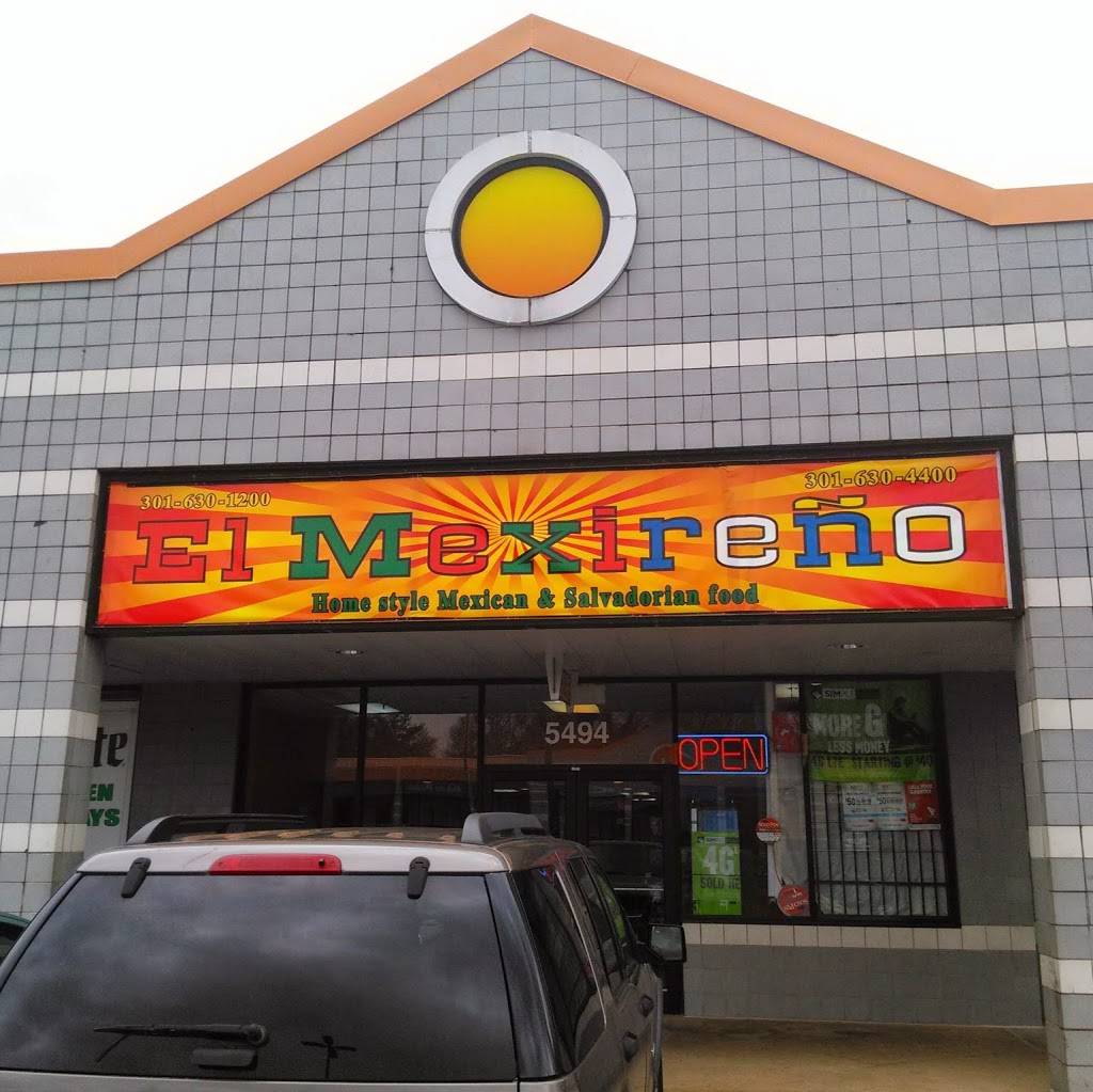 El Mexireno | restaurant | 5494 St Barnabas Rd, Oxon Hill, MD 20745, USA | 3016301200 OR +1 301-630-1200