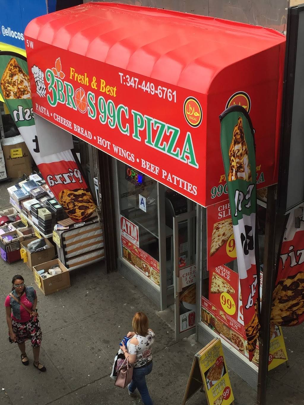 3 Bros 99 Cent Pizza | restaurant | 5 W Fordham Rd, Bronx, NY 10468, USA | 3474496761 OR +1 347-449-6761