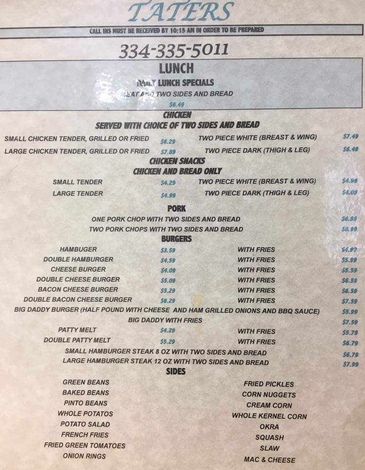 Matties | restaurant | 602 S, 602 Forest Ave, Luverne, AL 36049, USA | 3343355011 OR +1 334-335-5011