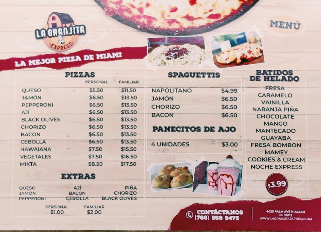 La Granjita Express | meal takeaway | 4025 Palm Ave, Hialeah, FL 33012, USA | 7865589475 OR +1 786-558-9475