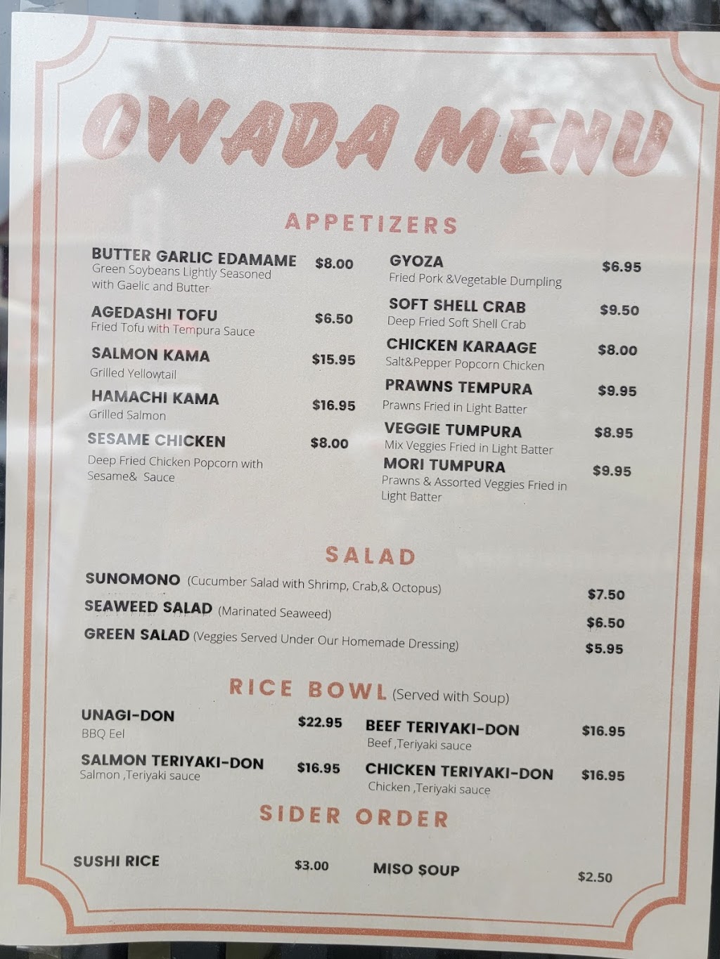 OWADA | restaurant | 894 Laurel St, San Carlos, CA 94070, USA | 6506379793 OR +1 650-637-9793