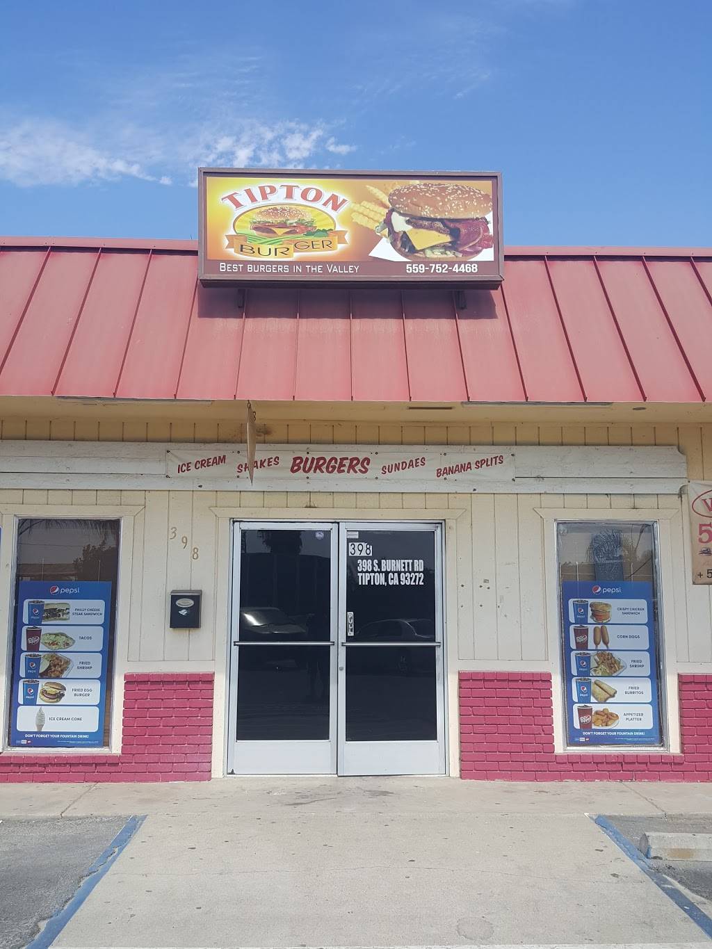 Tipton Burger | restaurant | 398 S Burnett Rd, Tipton, CA 93272, USA | 5597524468 OR +1 559-752-4468