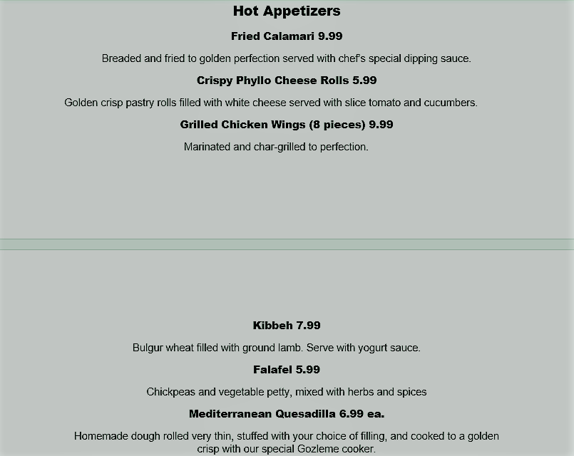 Nazar Mediterranean Restaurant | restaurant | 91 Broadway, Methuen, MA 01844, USA | 9782080983 OR +1 978-208-0983