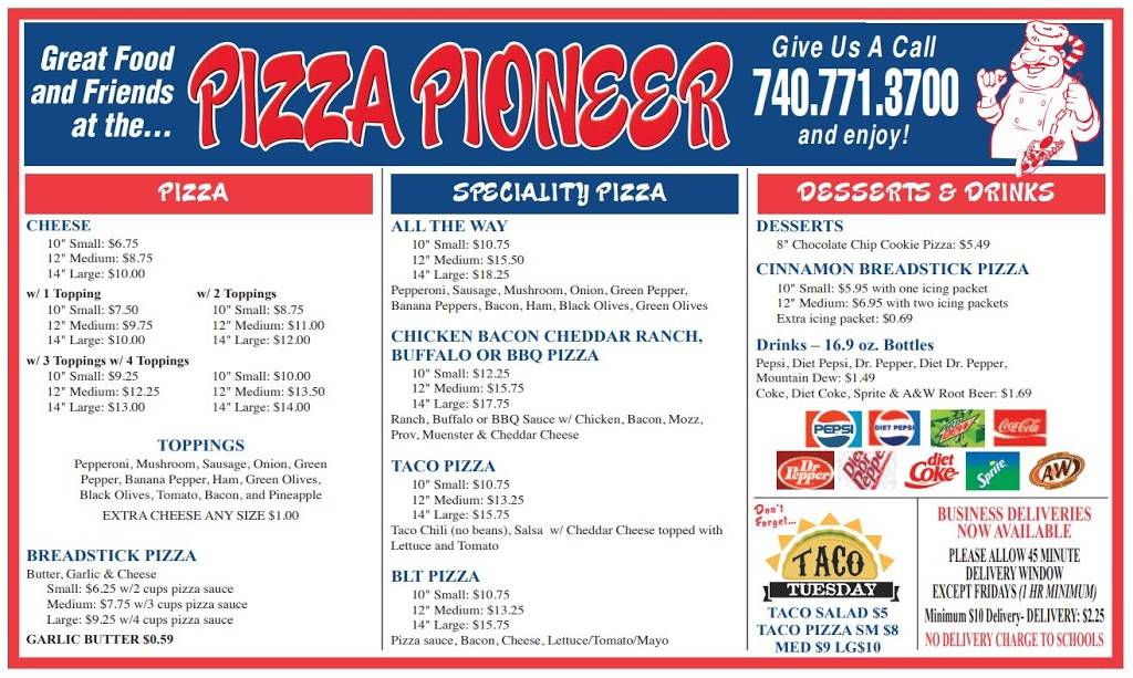 PIZZA PIONEER KINNIKINNICK | meal takeaway | 125 OH-180, Chillicothe, OH 45601, USA | 7407713700 OR +1 740-771-3700