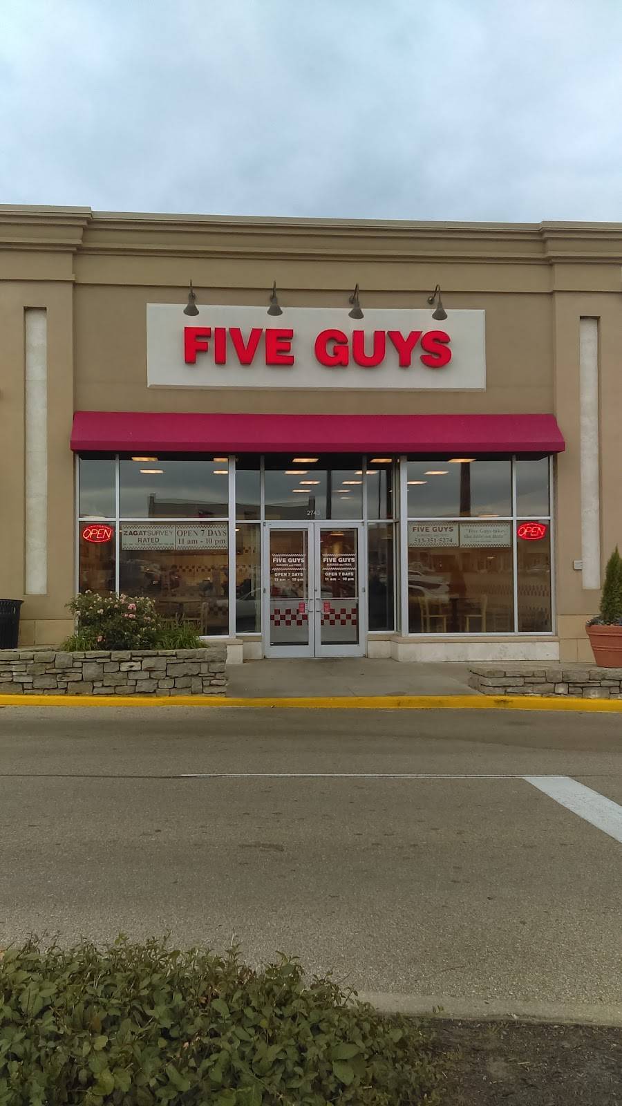 Five Guys | meal takeaway | 2743 Edmondson Rd, Cincinnati, OH 45209, USA | 5133515274 OR +1 513-351-5274