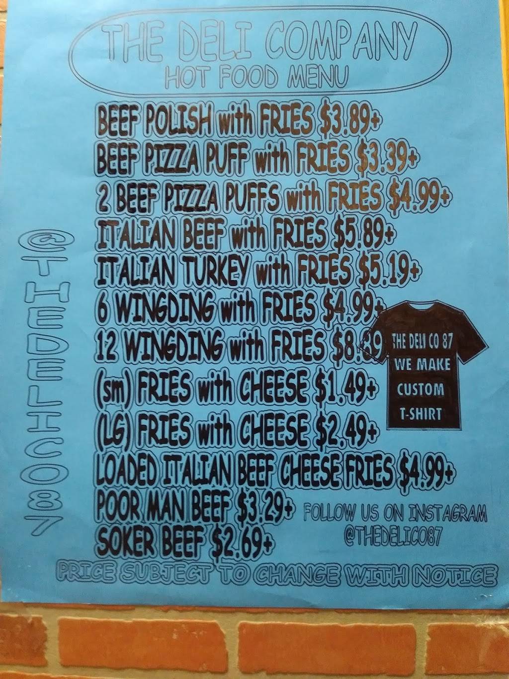 The Deli Company | restaurant | 8701 S Exchange Ave, Chicago, IL 60617, USA | 7088018748 OR +1 708-801-8748