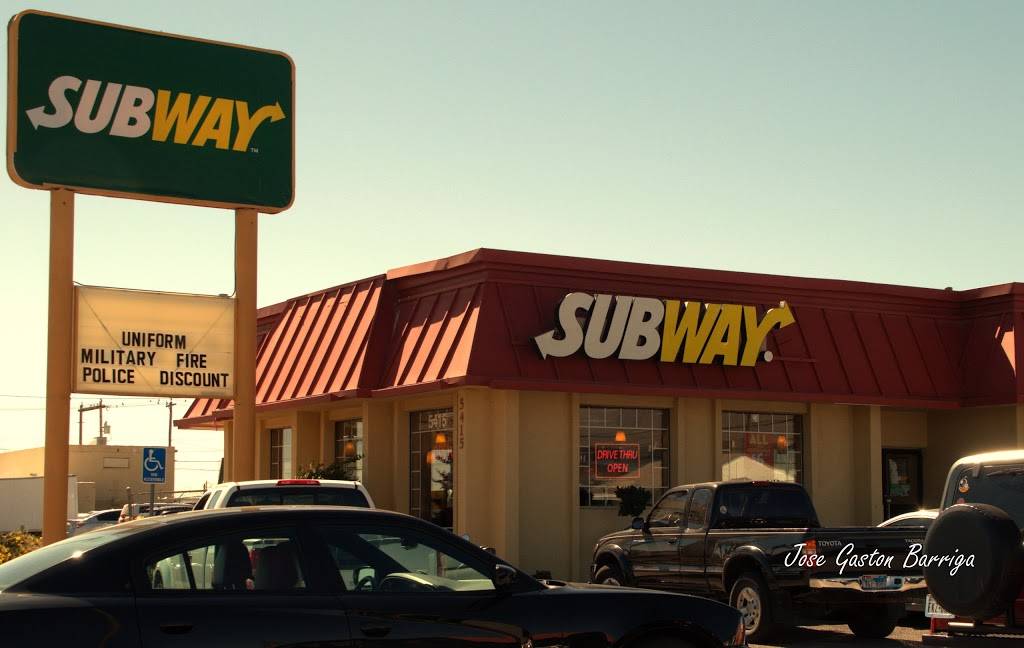 Subway | restaurant | 5415 Dyer St, El Paso, TX 79904, USA | 9155640593 OR +1 915-564-0593