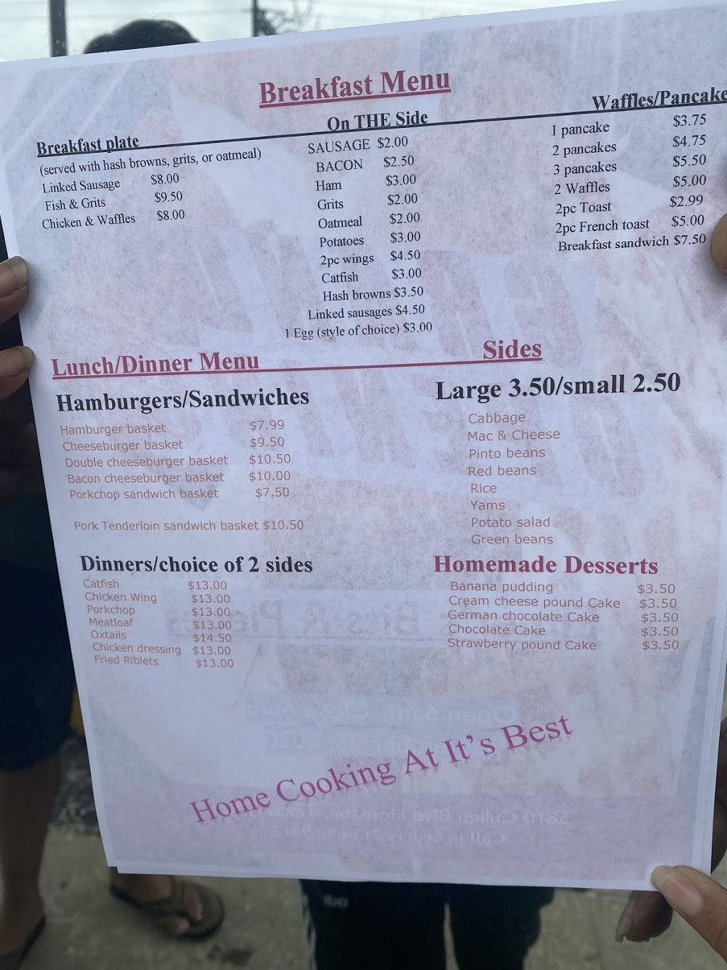 Elmer’s Bits & Pieces | restaurant | 5810 Cullen Blvd, Houston, TX 77021, USA | 7136969912 OR +1 713-696-9912