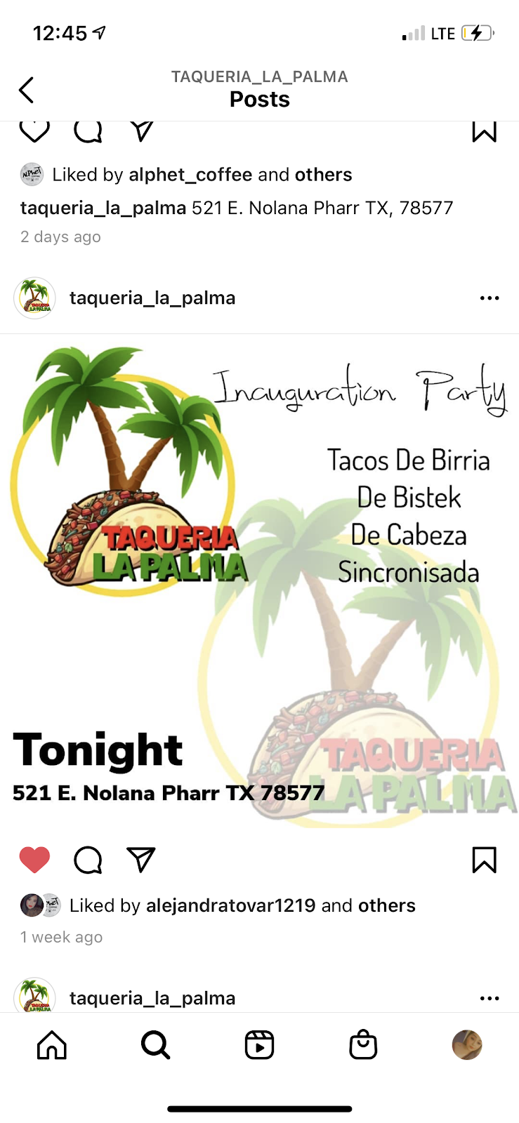 Taqueria la palma | restaurant | 521 E Nolana Loop, Pharr, TX 78577, USA | 9562585047 OR +1 956-258-5047