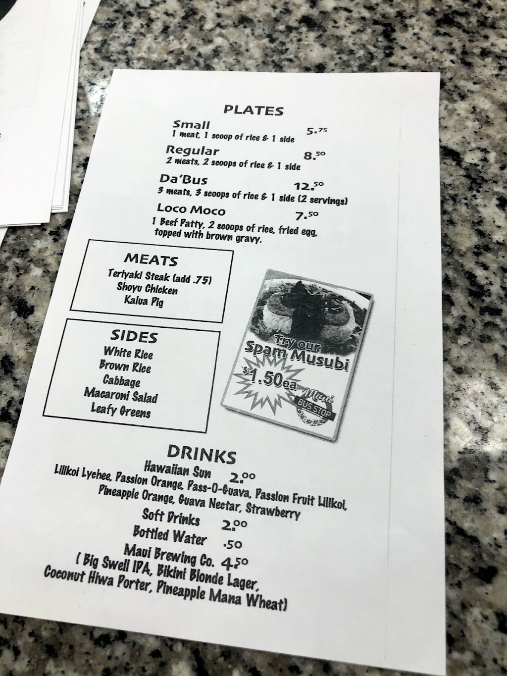 Maui Bus Stop | restaurant | 101 Perry Ave SE, Fort Walton Beach, FL 32548, USA | 8502449999 OR +1 850-244-9999