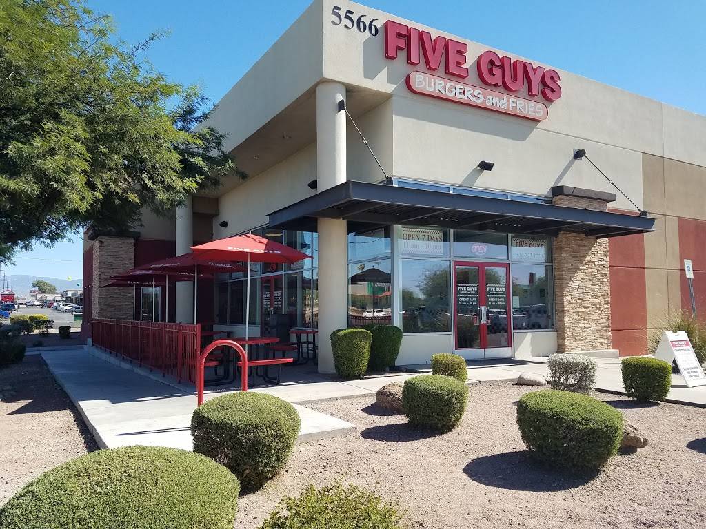 Five Guys | meal takeaway | 5566 E Broadway Blvd, Tucson, AZ 85711, USA | 5203231750 OR +1 520-323-1750