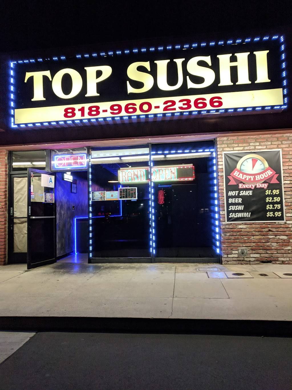 Top Sushi | restaurant | 8242 De Soto Ave, Canoga Park, CA 91304, USA | 8189602366 OR +1 818-960-2366