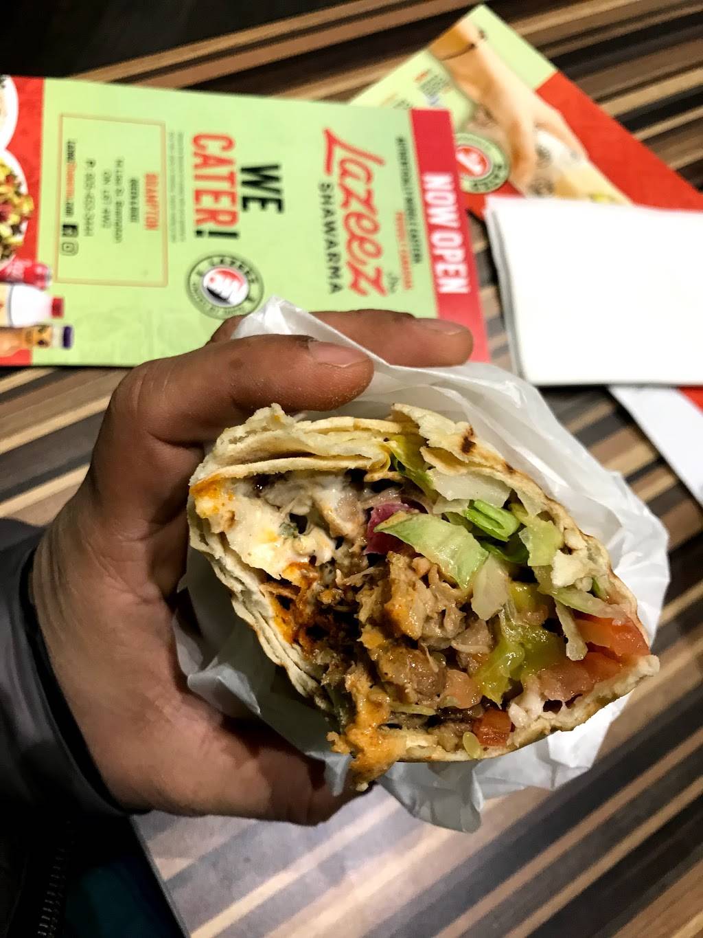 Lazeez Shawarma | restaurant | 14 Lisa St #1, Brampton, ON L6T 4W2, Canada | 9054533444 OR +1 905-453-3444