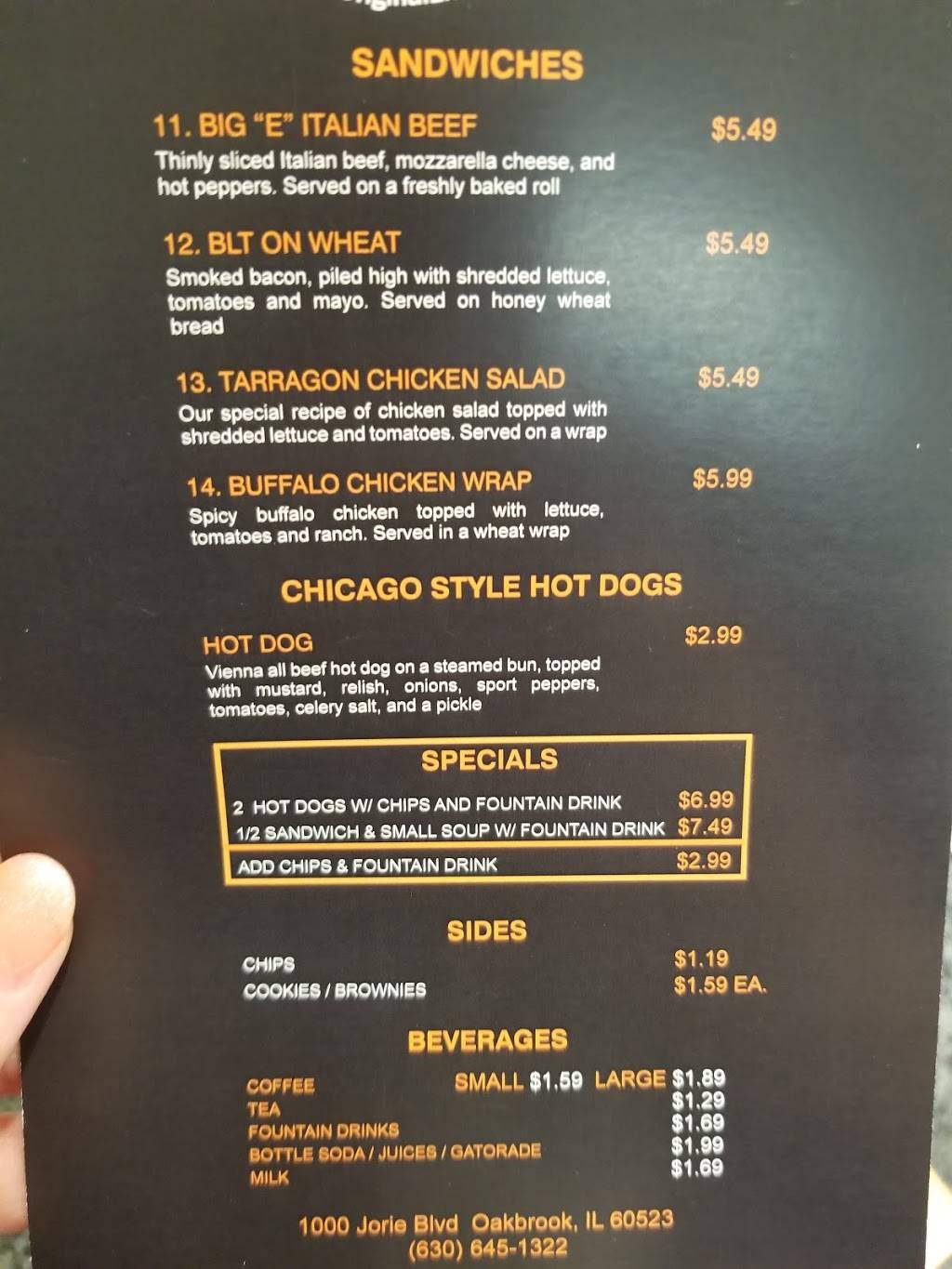 Eriks Deli | restaurant | 1000 Jorie Blvd # Ll, Oak Brook, IL 60523, USA | 6308288055 OR +1 630-828-8055