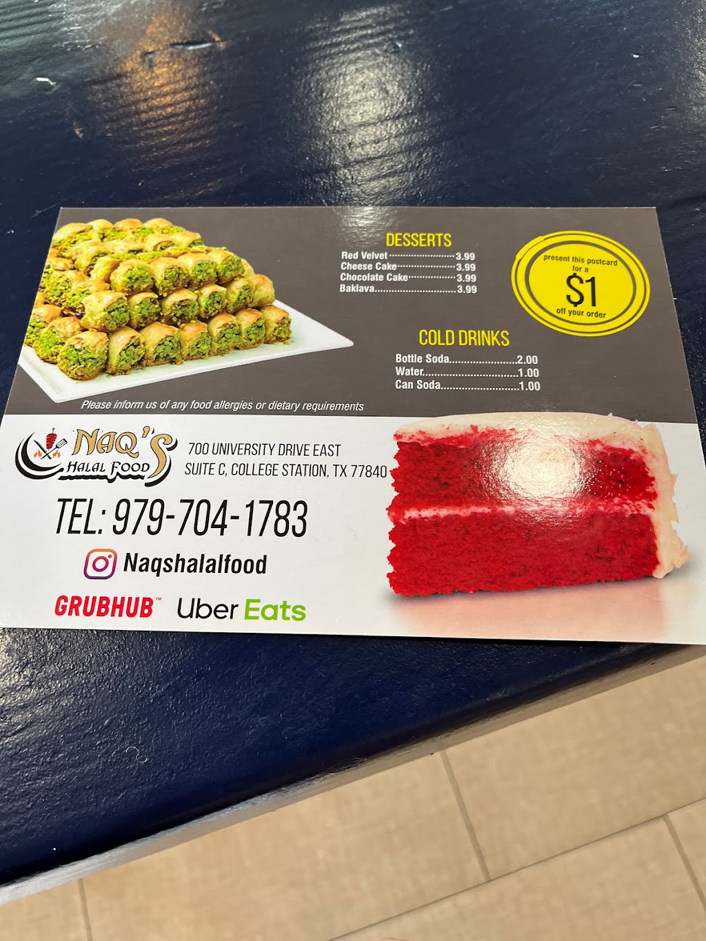 Naq’s Halal Food - College Station | restaurant | 700 University Dr E Suite C, College Station, TX 77840, USA | 9797041783 OR +1 979-704-1783