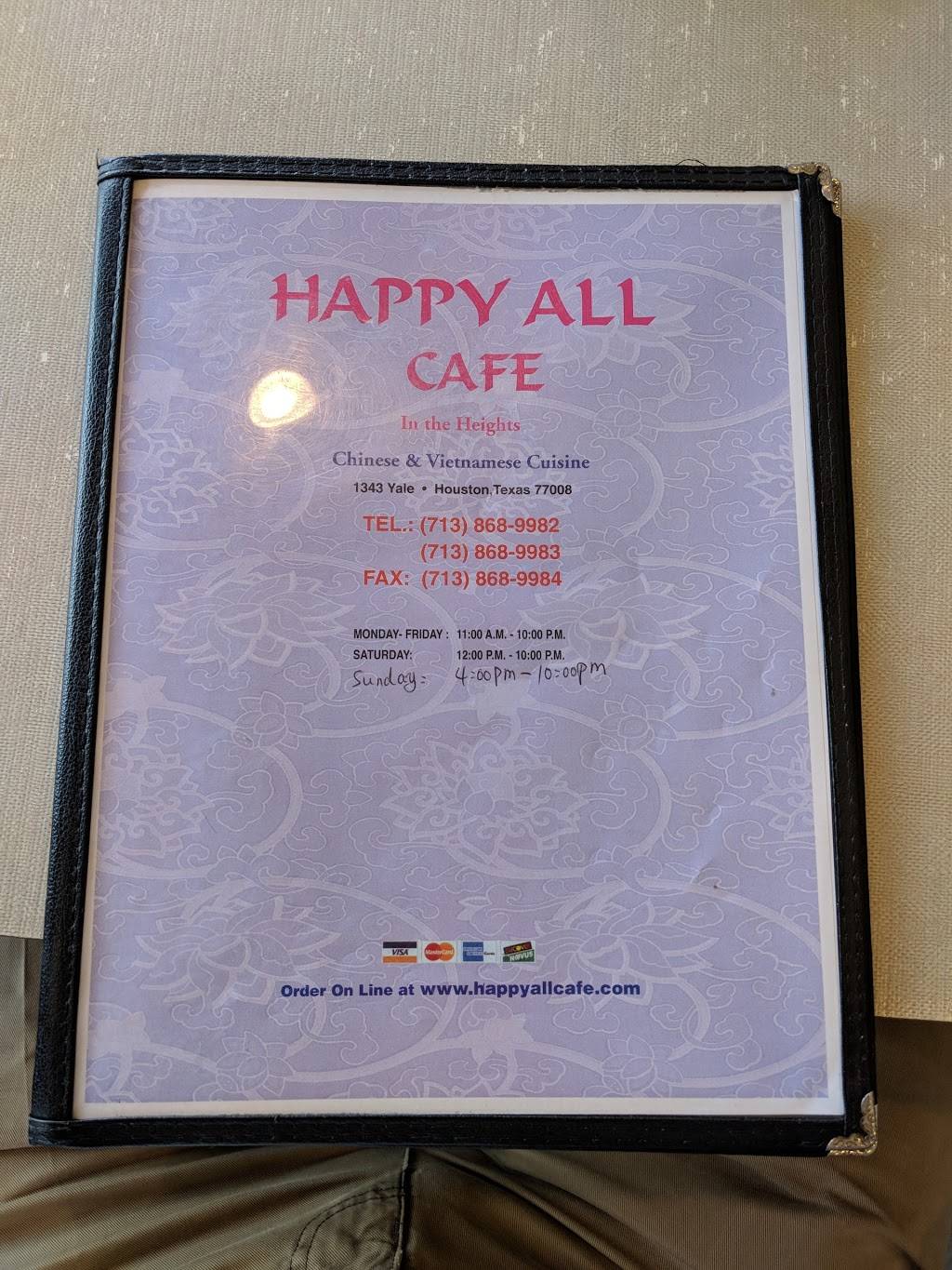 Happy All Cafe | restaurant | 1343 Yale St, Houston, TX 77008, USA | 7138689982 OR +1 713-868-9982
