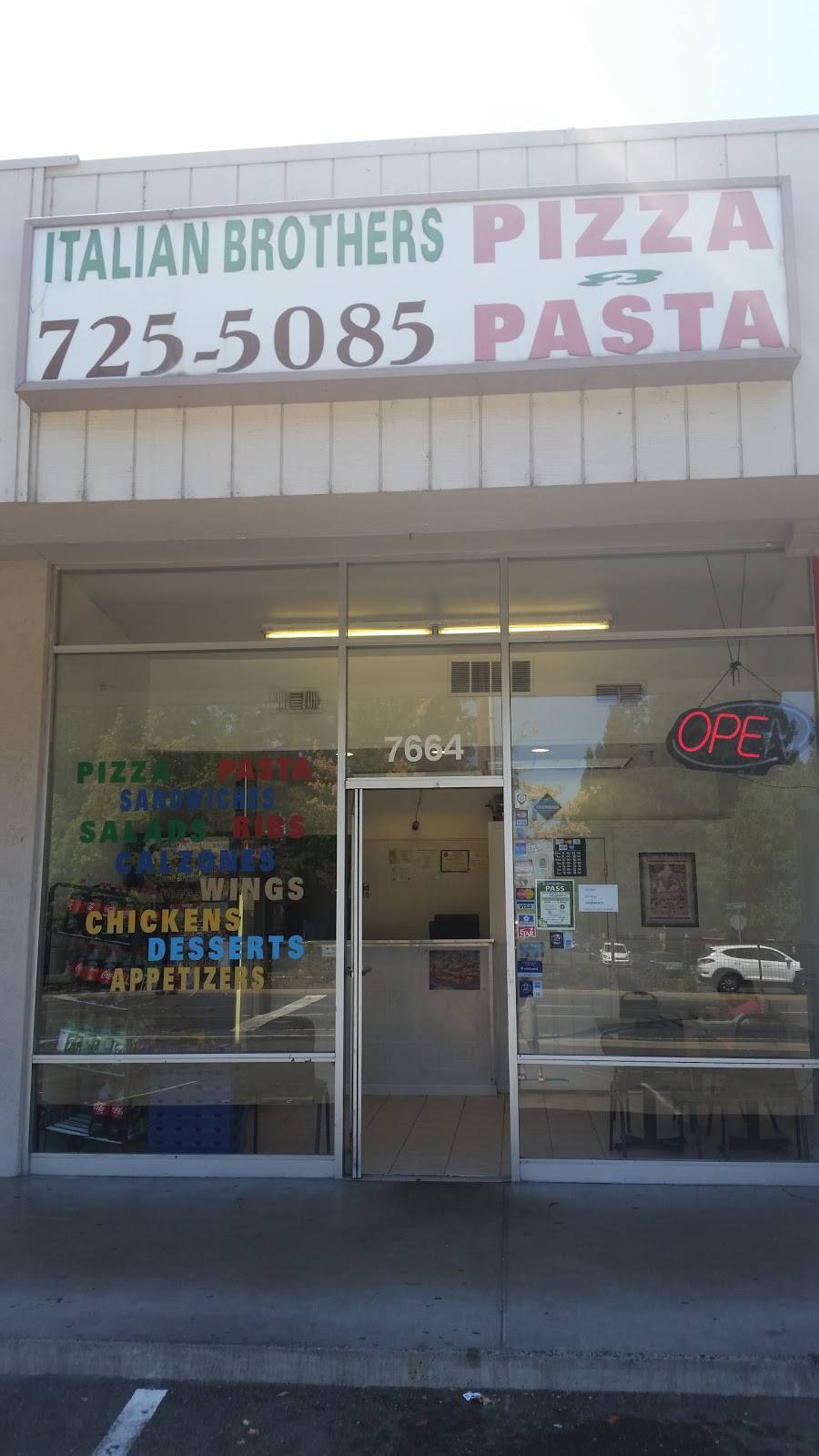 Italian Brothers Pizza & Pasta | restaurant | 7664 Greenback Ln, Citrus Heights, CA 95610, USA | 9167255085 OR +1 916-725-5085