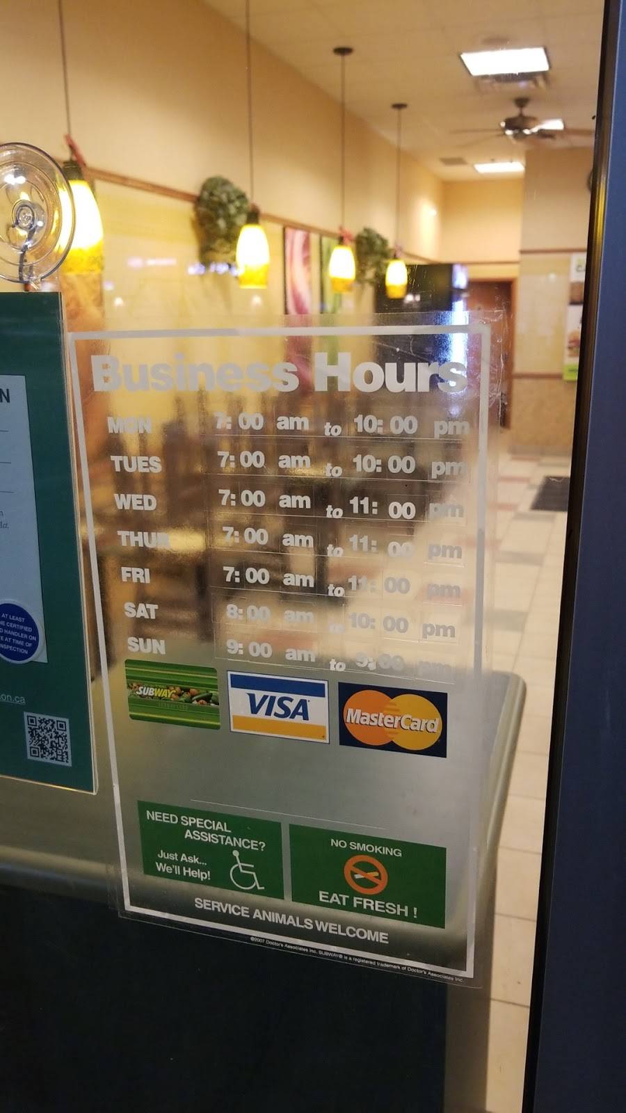 Subway | restaurant | 636 Yonge Street, Shopping Ctr, 3 Heritage Ct Unit D, Barrie, ON L4N 4E6, Canada | 7057396855 OR +1 705-739-6855