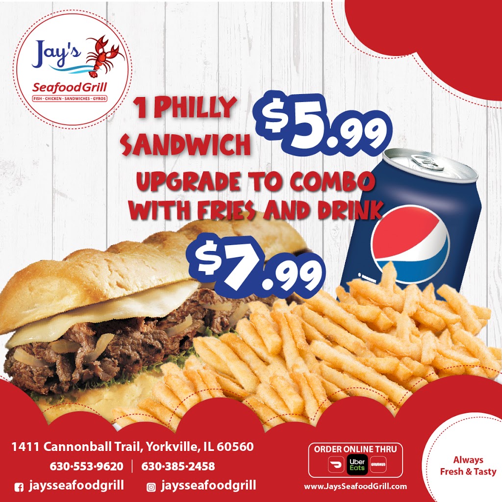Jays Seafood Grill | restaurant | 1411 Cannonball Trail, Yorkville, IL 60560, USA | 6305539620 OR +1 630-553-9620