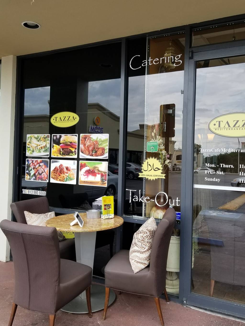 Tazza Cafe mediterranean grill | restaurant | 5001 E Fowler Ave, Tampa, FL 33617, USA | 8139806666 OR +1 813-980-6666