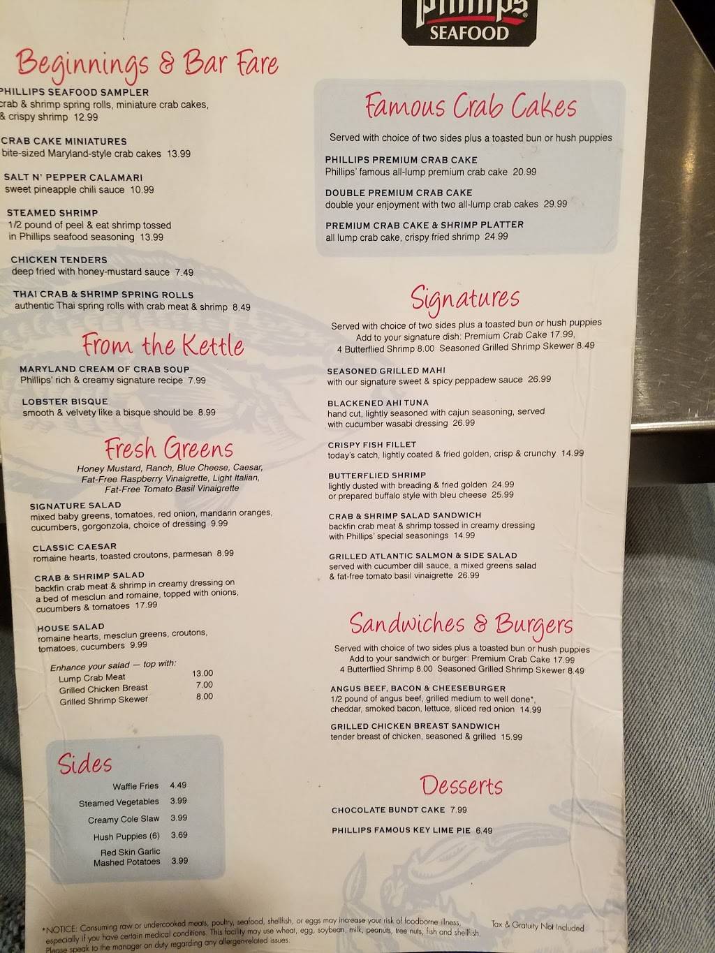 Phillips Seafood | restaurant | Baltimore/Washington International Thurgood Marshall Airport (BWI), Gate 12 Concourse D, Baltimore, MD 21240, USA | 4108507500 OR +1 410-850-7500