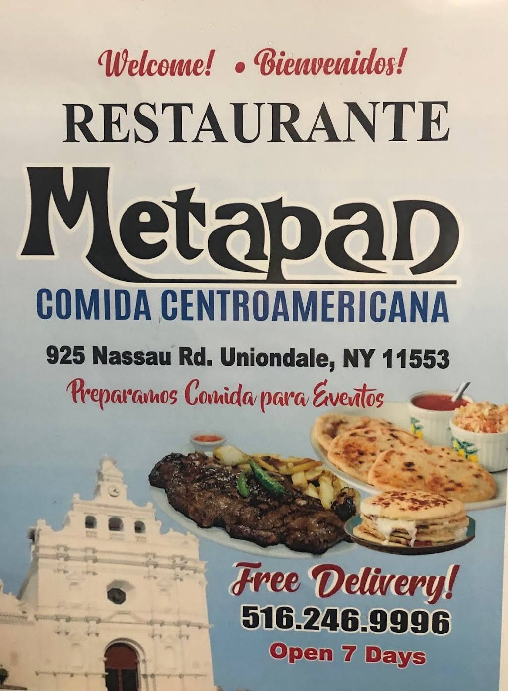 Restaurante Metapan | restaurant | 925 Nassau Rd, Uniondale, NY 11553, USA | 5162469996 OR +1 516-246-9996