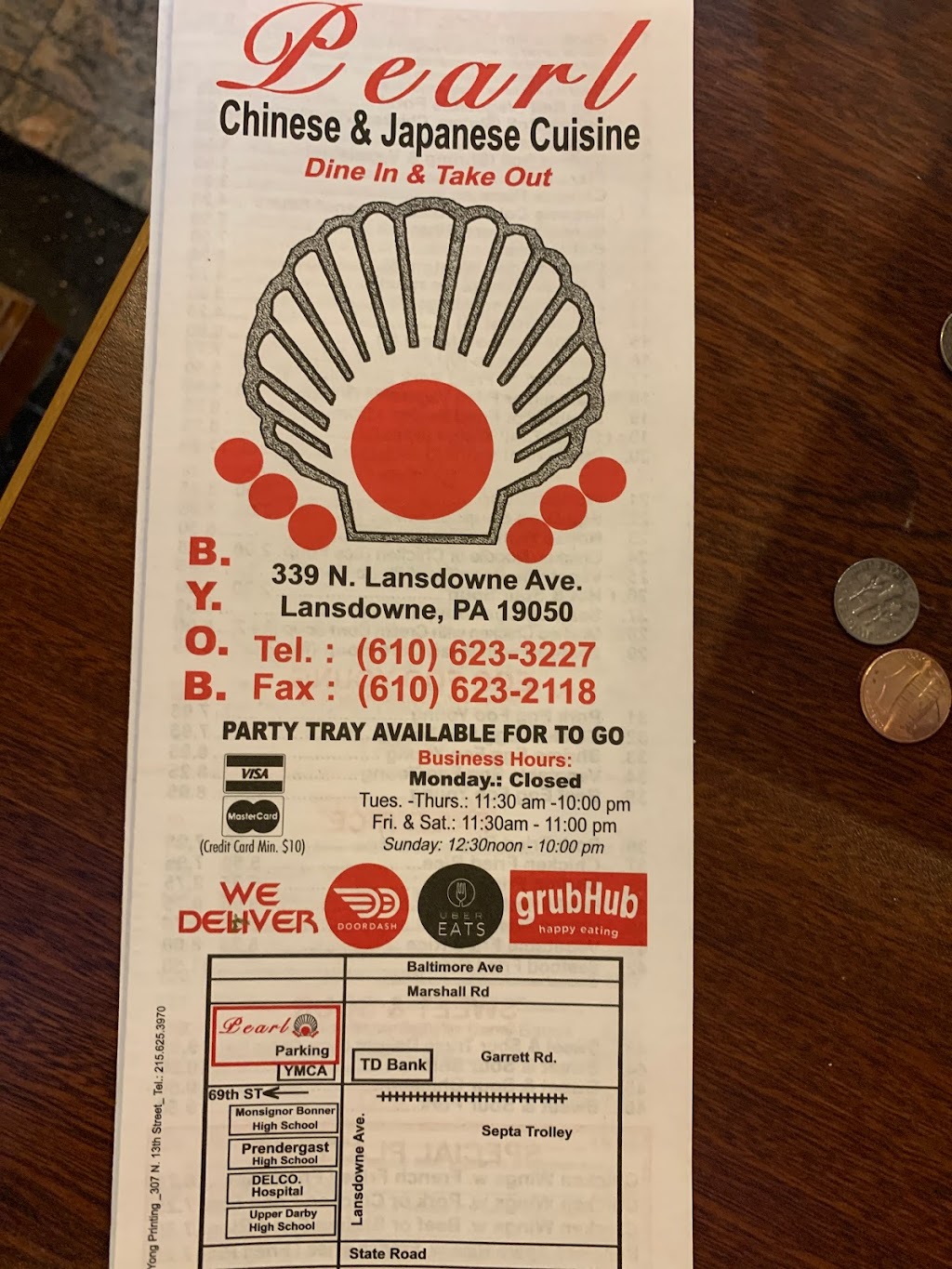 Pearl Chinese & Japanese | restaurant | 339 N Lansdowne Ave, Lansdowne, PA 19050, USA | 6106233227 OR +1 610-623-3227