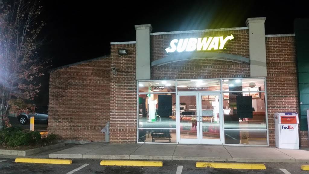 Subway | restaurant | 5430-B Bannister Rd, Cumming, GA 30028, USA | 7702052241 OR +1 770-205-2241