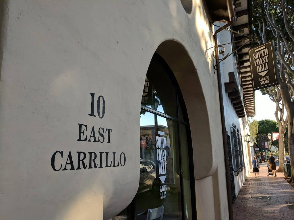 South Coast Deli-Carrillo | meal takeaway | 10 E Carrillo St, Santa Barbara, CA 93101, USA | 8058454600 OR +1 805-845-4600