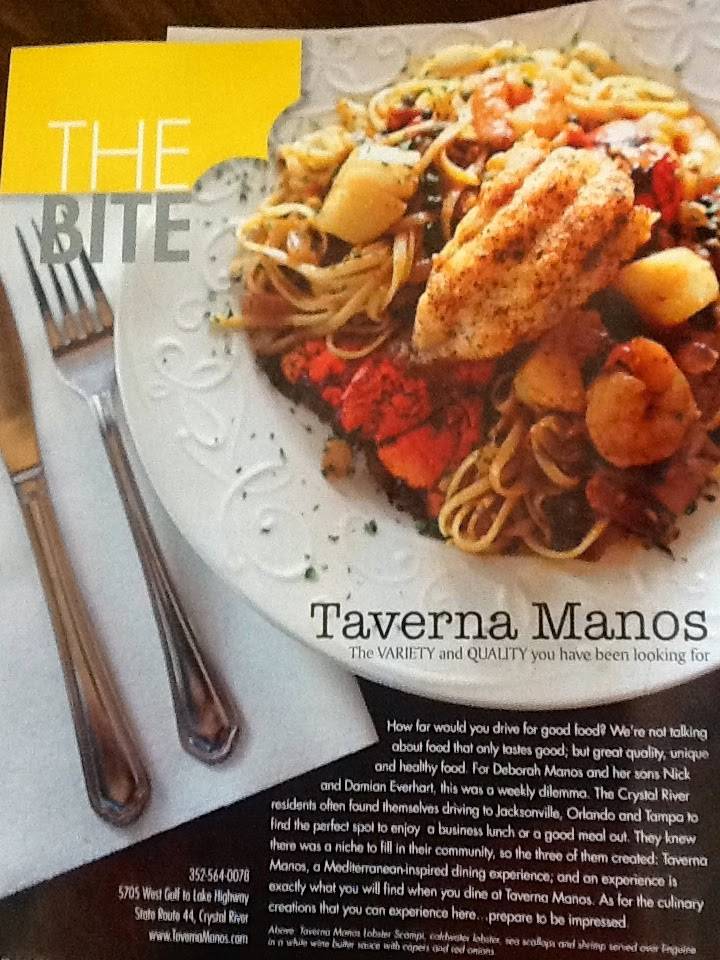 Taverna Manos Mediterranean Grille | restaurant | 5705 W Gulf to Lake Hwy, Crystal River, FL 34429, USA | 3525640078 OR +1 352-564-0078