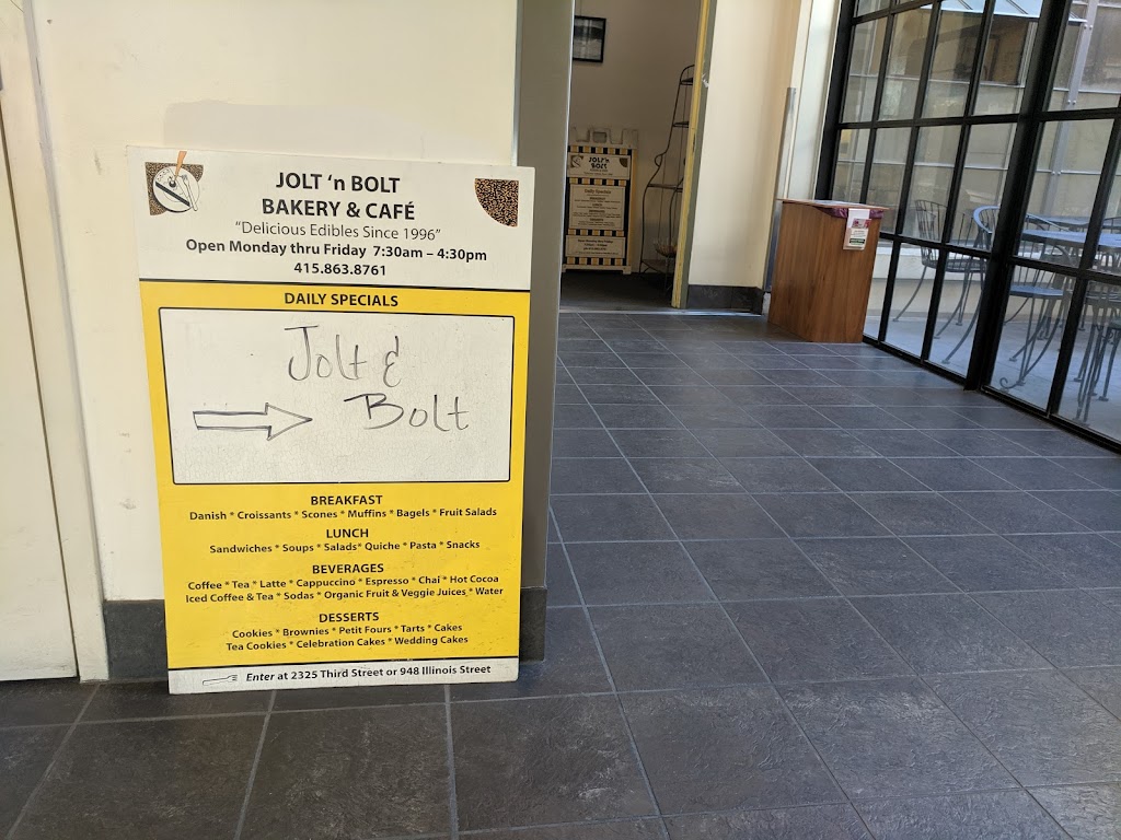 Jolt N Bolt Bakery & Cafe | cafe | 2325 3rd St UNIT 100, San Francisco, CA 94107, USA | 4158638761 OR +1 415-863-8761