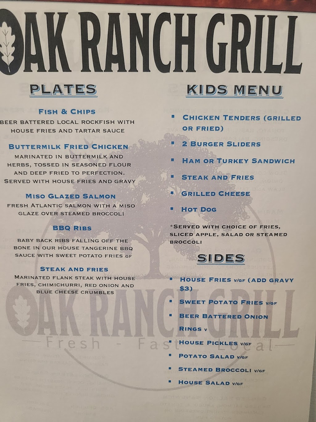 Oak Ranch Grill | restaurant | 28362 Airoso St, Ladera Ranch, CA 92694, USA | 9493883243 OR +1 949-388-3243