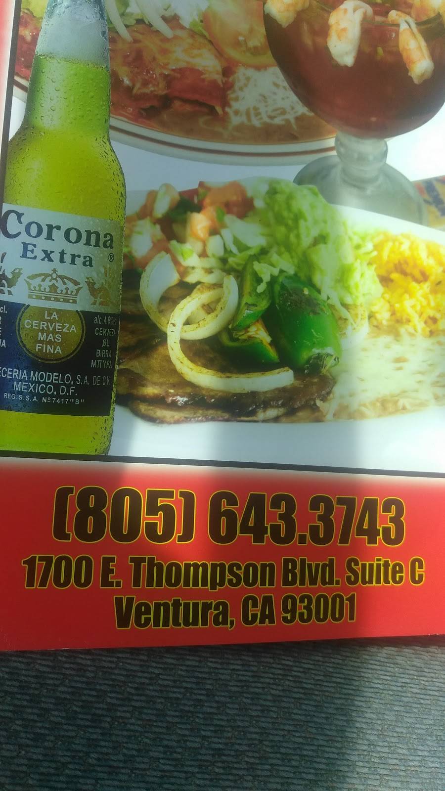 La Tapatia II | restaurant | 1700 E Thompson Blvd, Ventura, CA 93001, USA | 8056433743 OR +1 805-643-3743