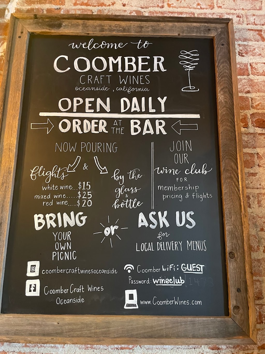 Coomber Craft Wines | restaurant | 611 Mission Ave, Oceanside, CA 92054, USA | 7602318022 OR +1 760-231-8022