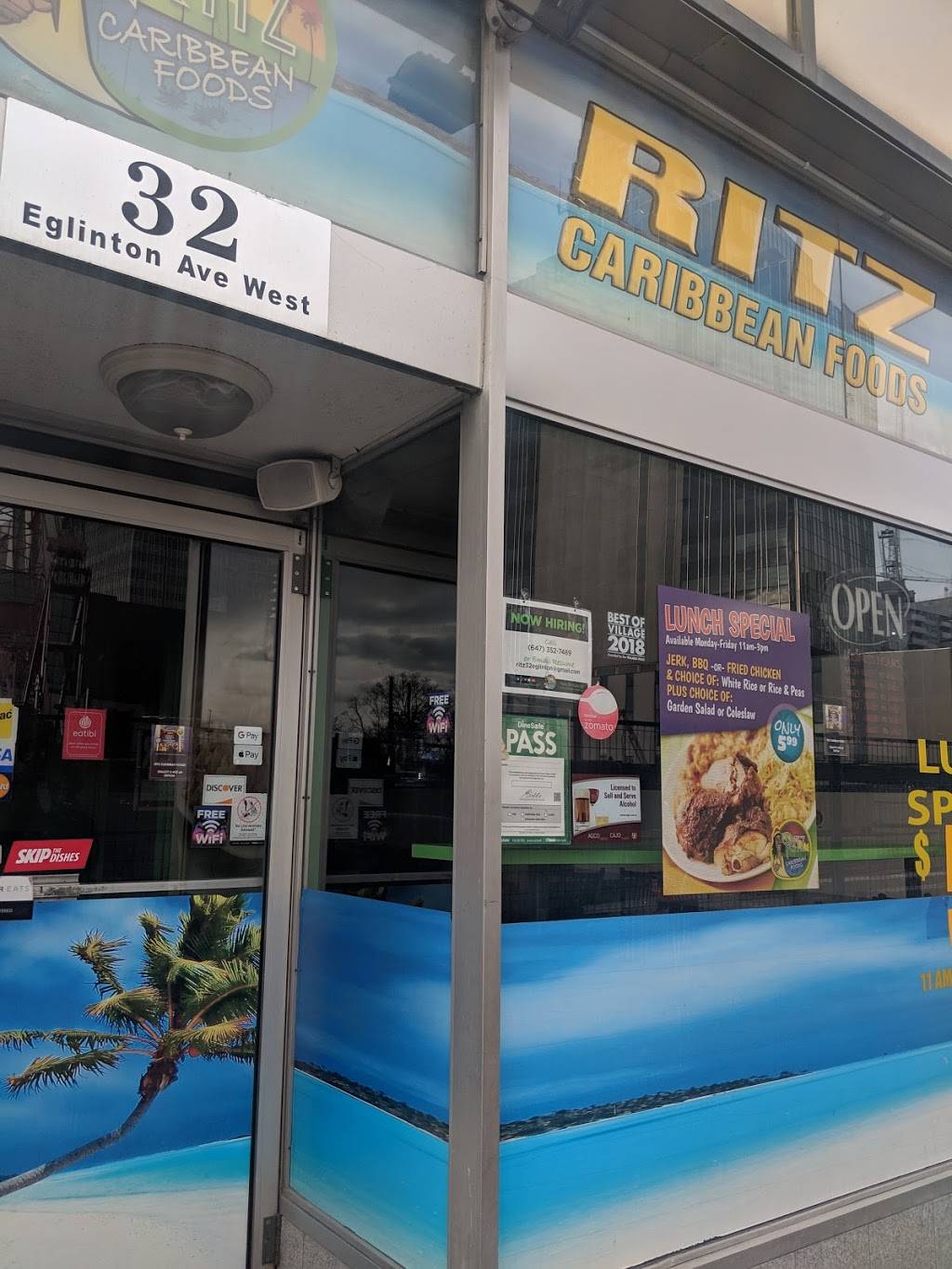 Ritz Caribbean Foods | restaurant | 32 Eglinton Ave W, Toronto, ON M4R 1A1, Canada | 6473527489 OR +1 647-352-7489