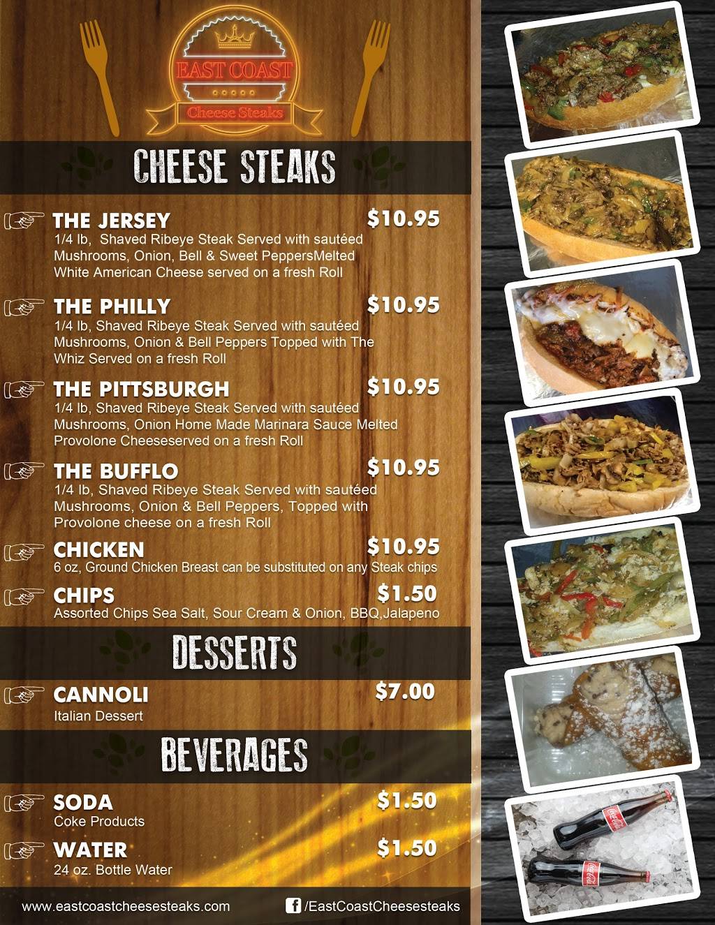 East Coast Cheese Steaks | restaurant | 10660-10698 W Northern Ave, Glendale, AZ 85307, USA | 6027406617 OR +1 602-740-6617